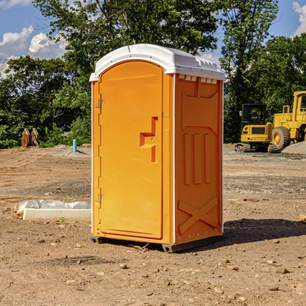 can i customize the exterior of the portable restrooms with my event logo or branding in Alfred